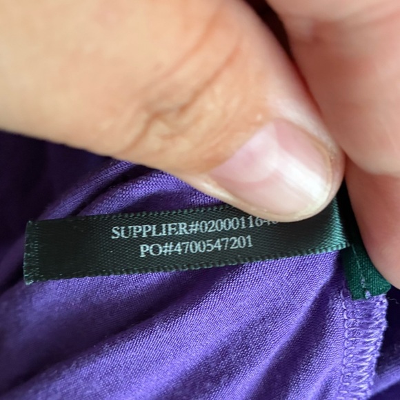 Ralph Lauren Women's Purple Viscose Jersey Knit
Cutout Cold Shoulder Top M - Picture 9 of 11